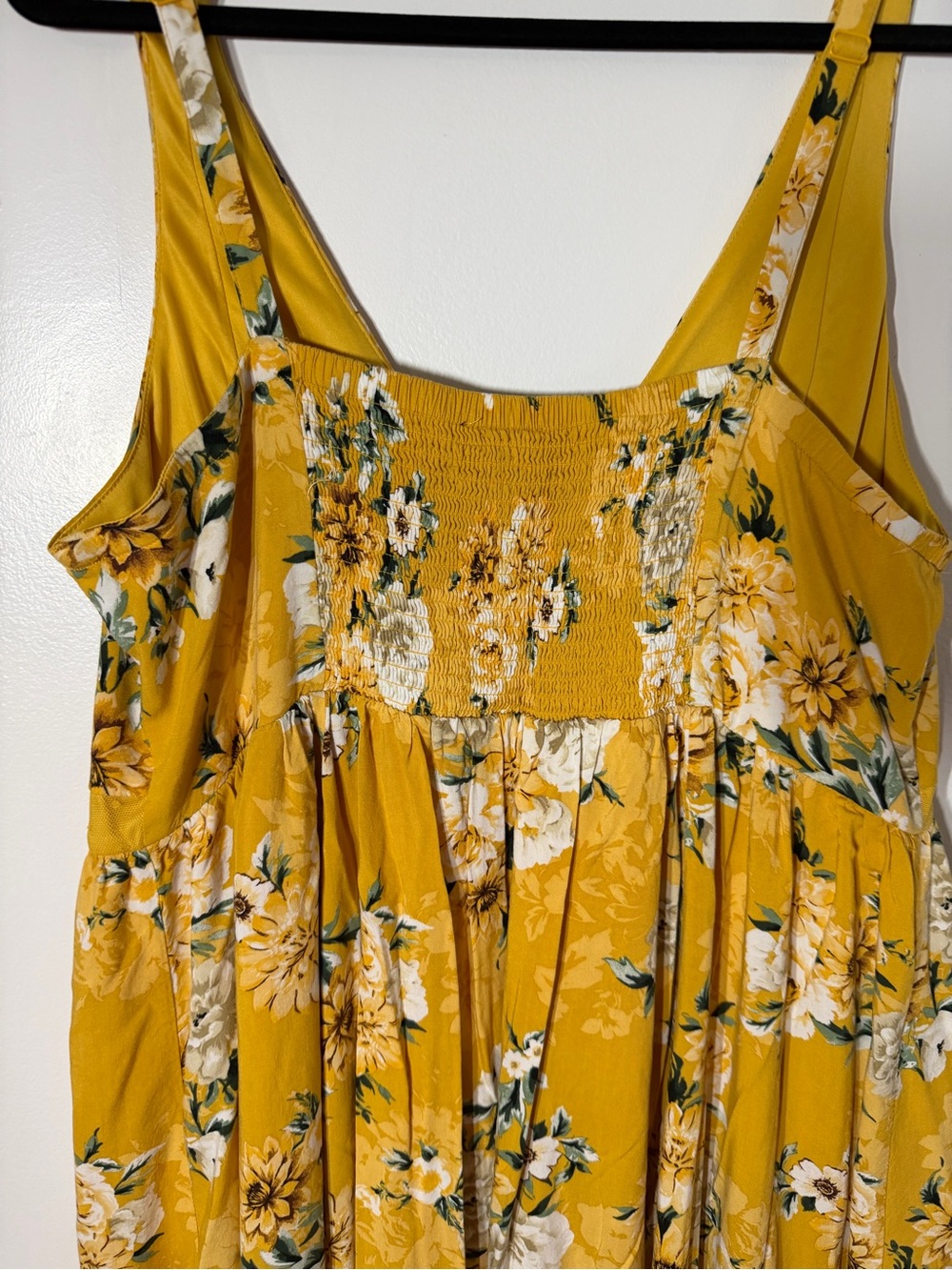 Torrid Size 2 Mustard Yellow Floral Button Front Maxi Dress - Picture 6 of 6